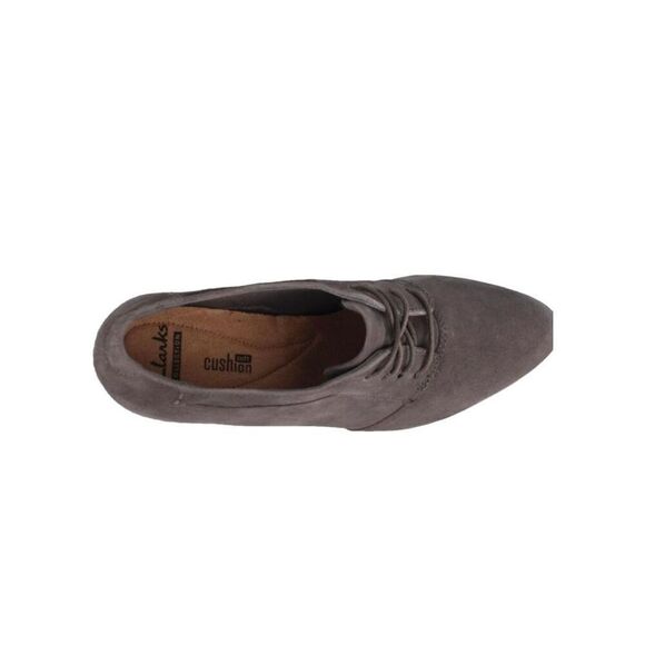 NWOT Clarks Women's Araya Hale Lace Up Shoe Grey Goat Suede Size 7 - Picture 3 of 9